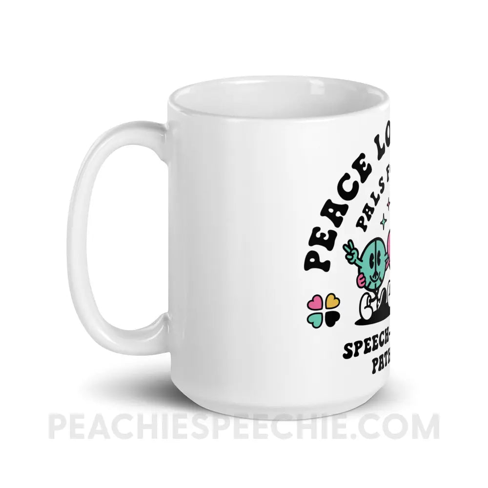 Peace Love Speech Retro Characters Coffee Mug - peachiespeechie.com