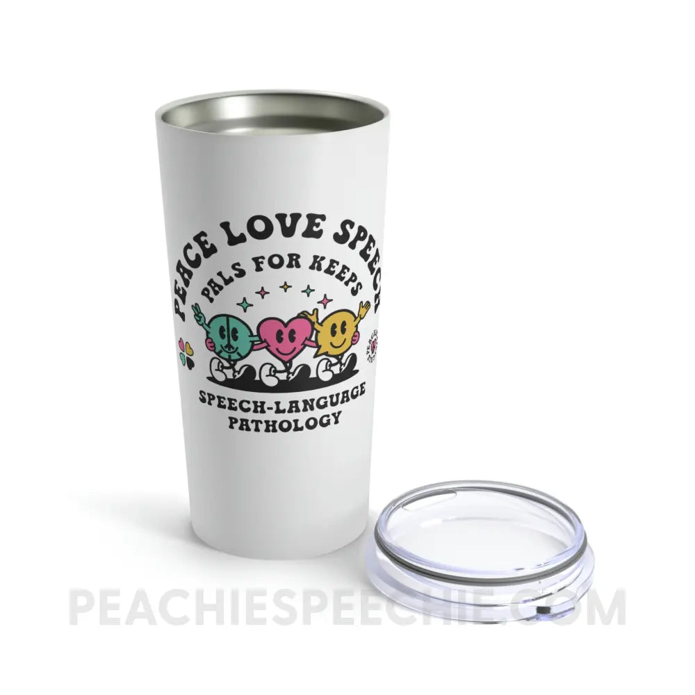 Peace Love Speech Retro Characters Tumbler - 20oz - Mug peachiespeechie.com