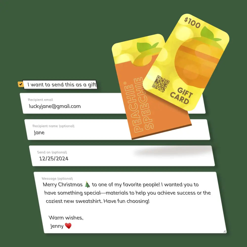 Peachie Speechie Gift Card - Cards peachiespeechie.com