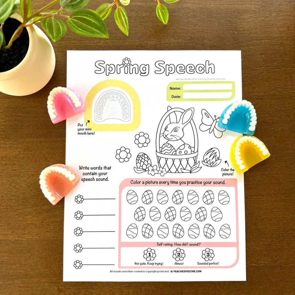 Peachie Speechie Mini Mouth Models + Activities - peachiespeechie.com