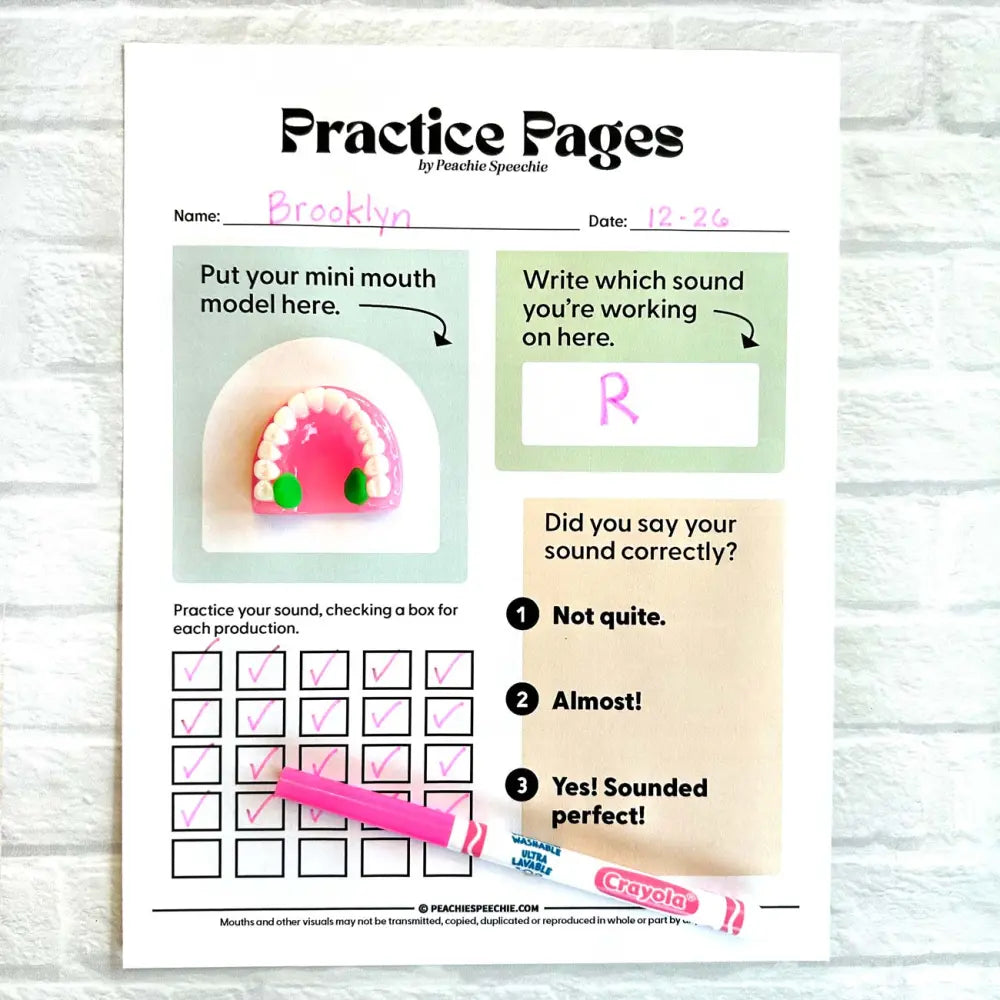 Peachie Speechie Mini Mouth Models + Activities - peachiespeechie.com