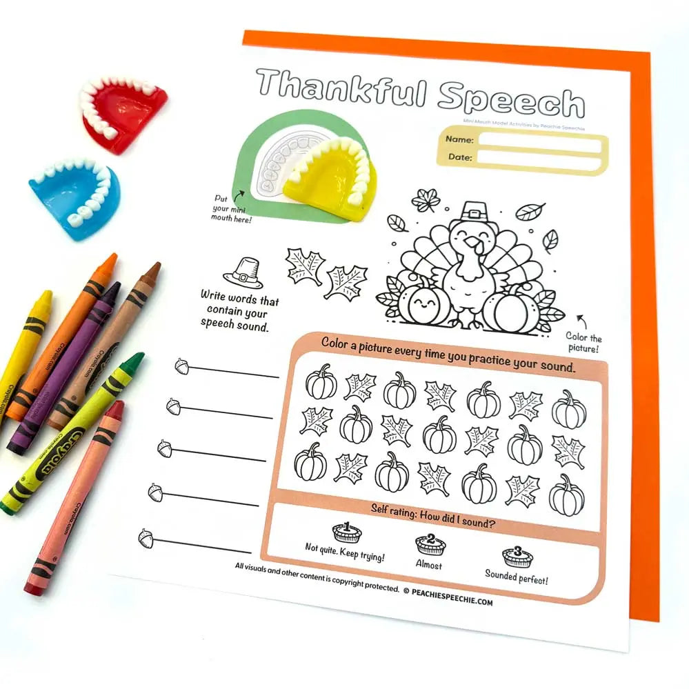 Peachie Speechie Mini Mouth Models + Activities - peachiespeechie.com