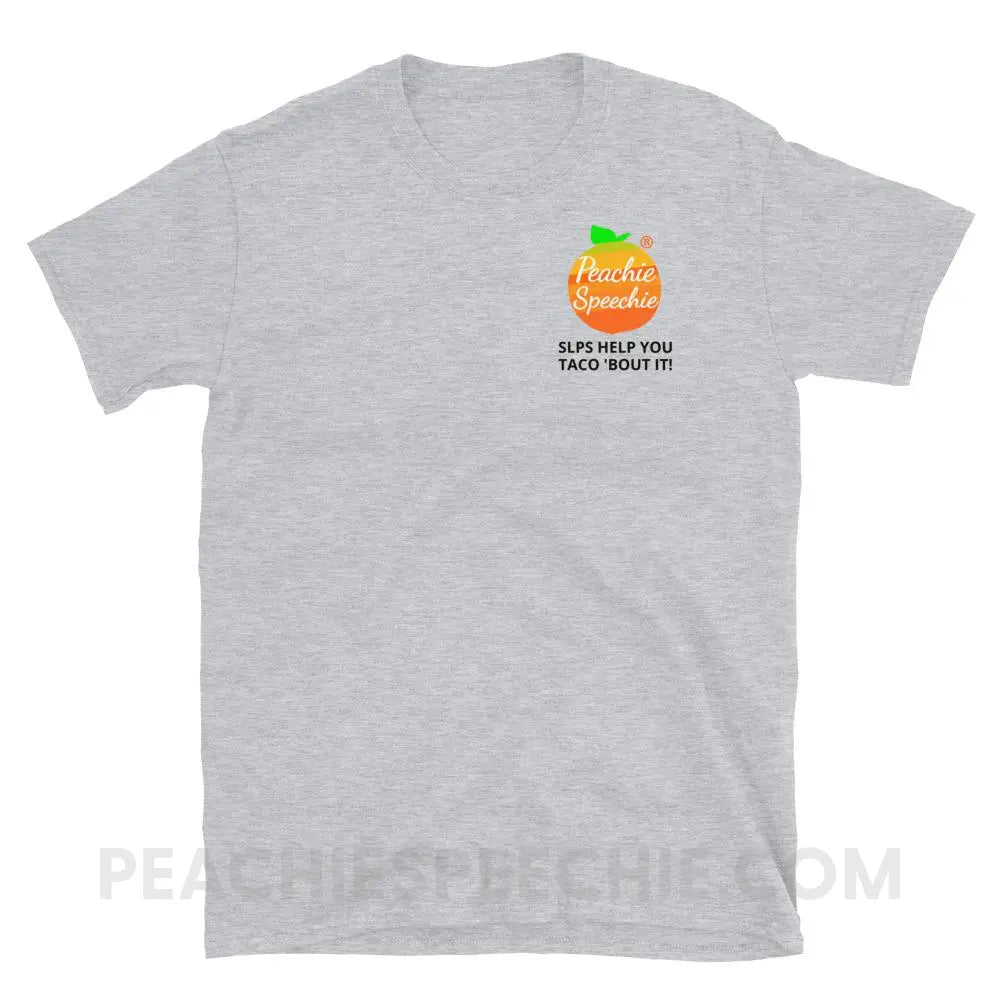 Peachie Speechie - SLPS HELP YOU TACO ’BOUT IT! - Sport Grey / S - custom product - peachiespeechie.com