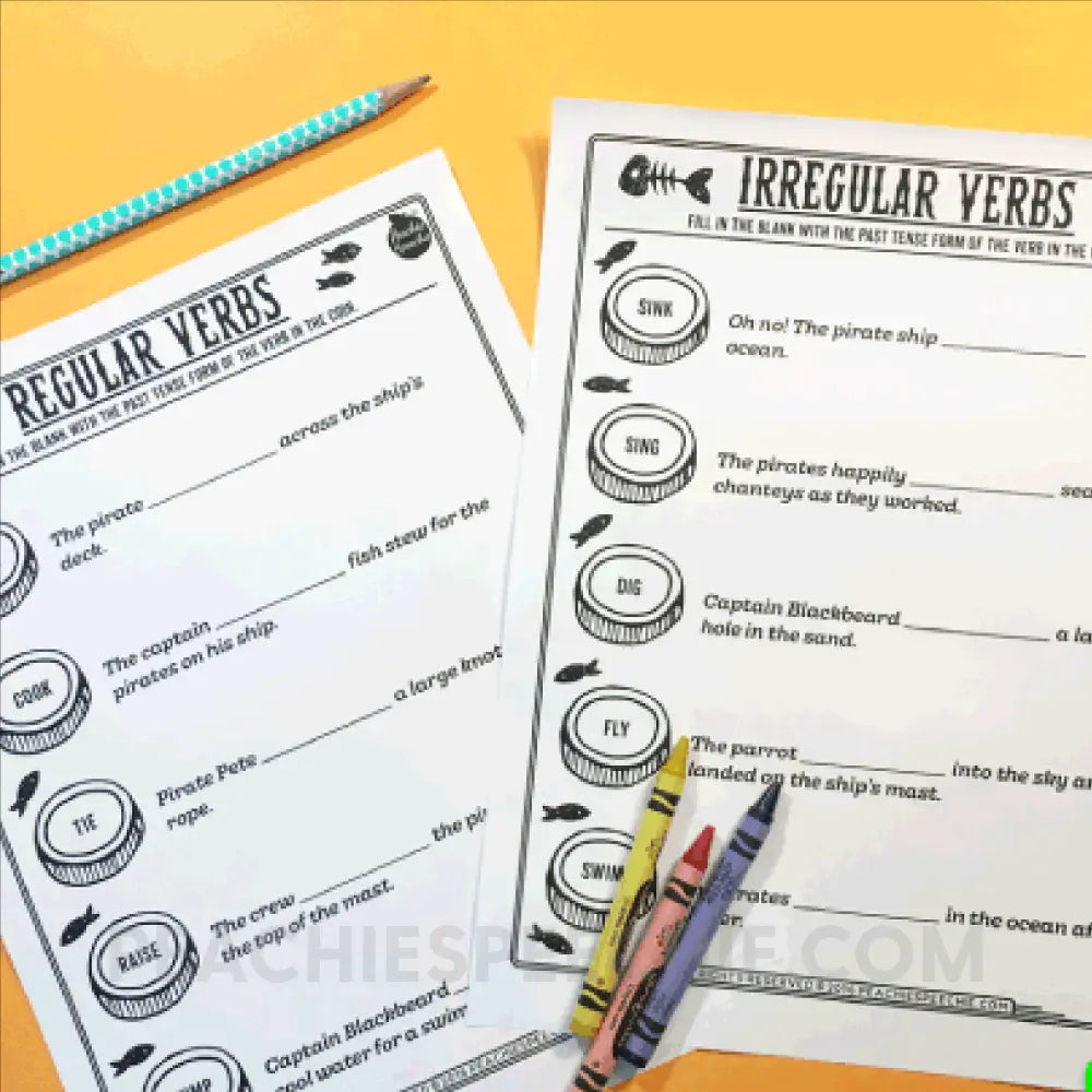 Pirate Language Activities for Speech Therapy - Materials peachiespeechie.com
