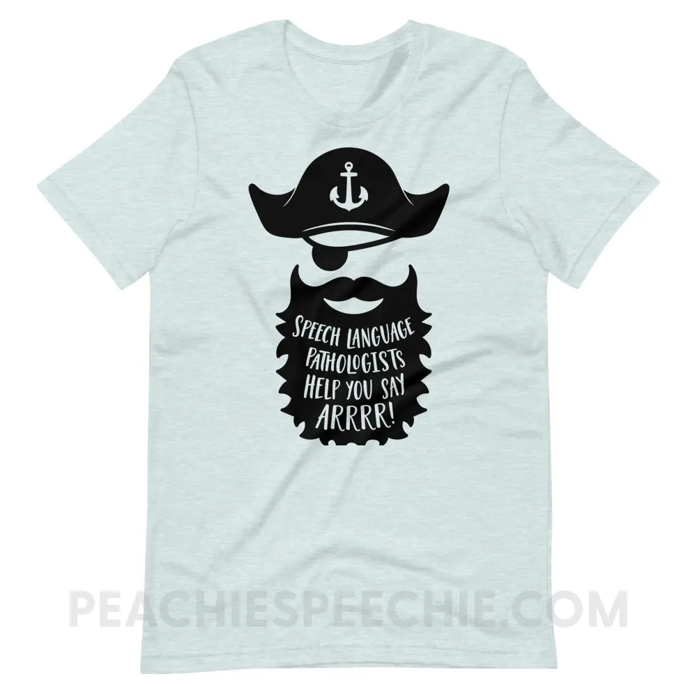 Pirate Premium Soft Tee - Heather Prism Ice Blue / XS - T-Shirts & Tops peachiespeechie.com