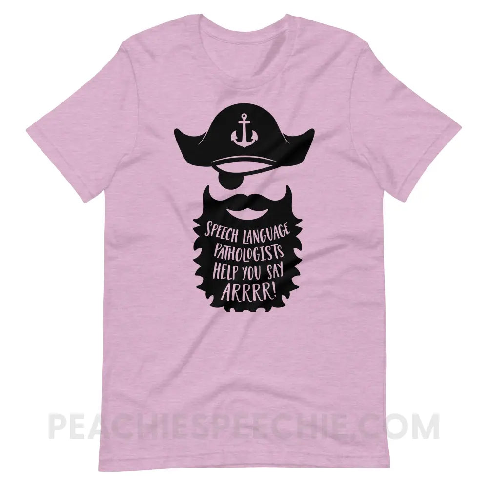 Pirate Premium Soft Tee - Heather Prism Lilac / XS - T-Shirts & Tops peachiespeechie.com