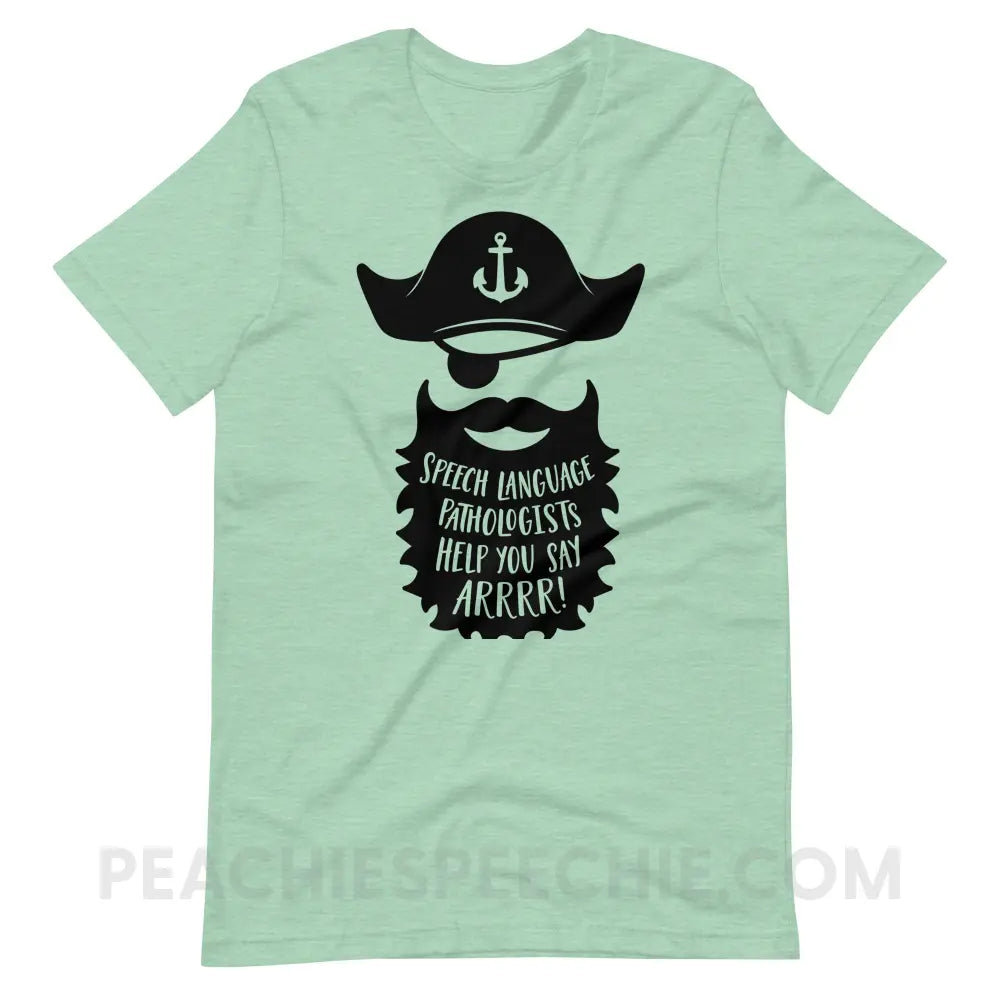 Pirate Premium Soft Tee - Heather Prism Mint / XS - T-Shirts & Tops peachiespeechie.com