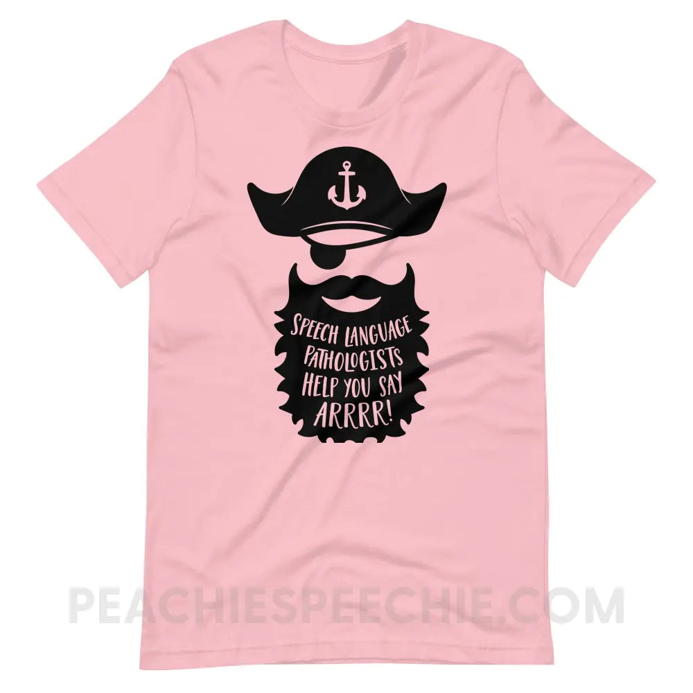 Pirate Premium Soft Tee - Pink / S - T-Shirts & Tops peachiespeechie.com