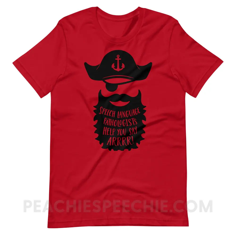 Pirate Premium Soft Tee - Red / S - T-Shirts & Tops peachiespeechie.com