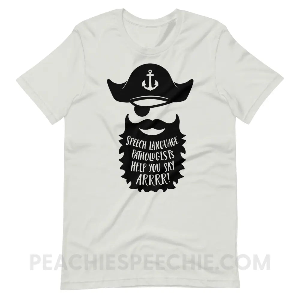Pirate Premium Soft Tee - Silver / S - T-Shirts & Tops peachiespeechie.com