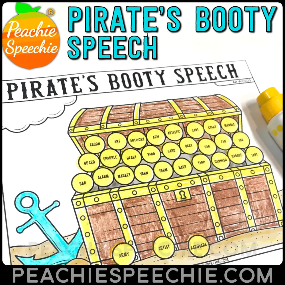 Pirate’s Booty Speech: Articulation Therapy Dot Activity - Materials peachiespeechie.com