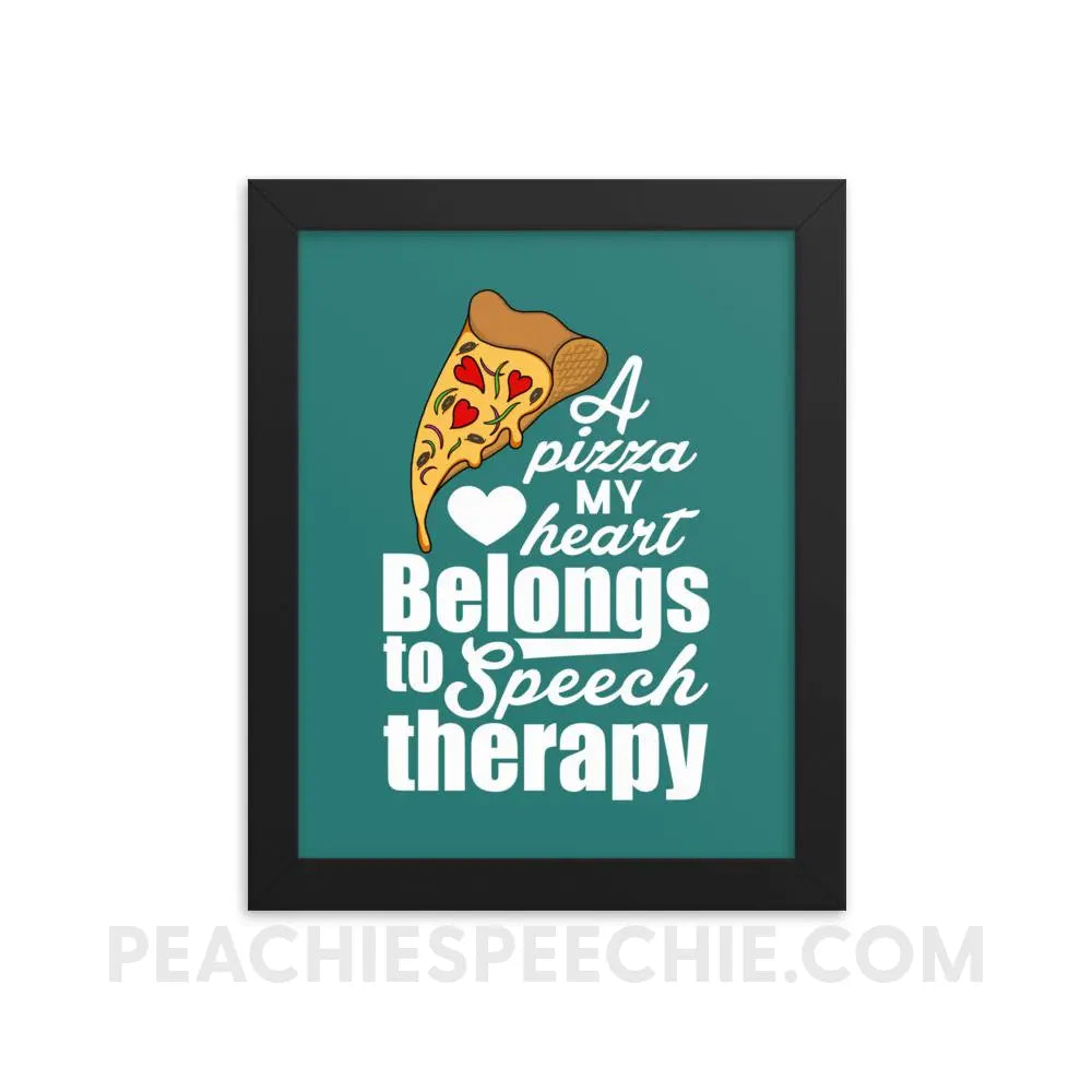 Pizza my Heart Framed Poster - 8×10 - Posters peachiespeechie.com