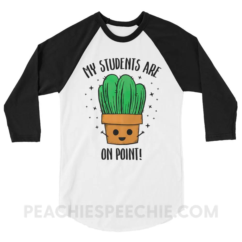 On Point Baseball Tee - White/Black / XS - T-Shirts & Tops peachiespeechie.com