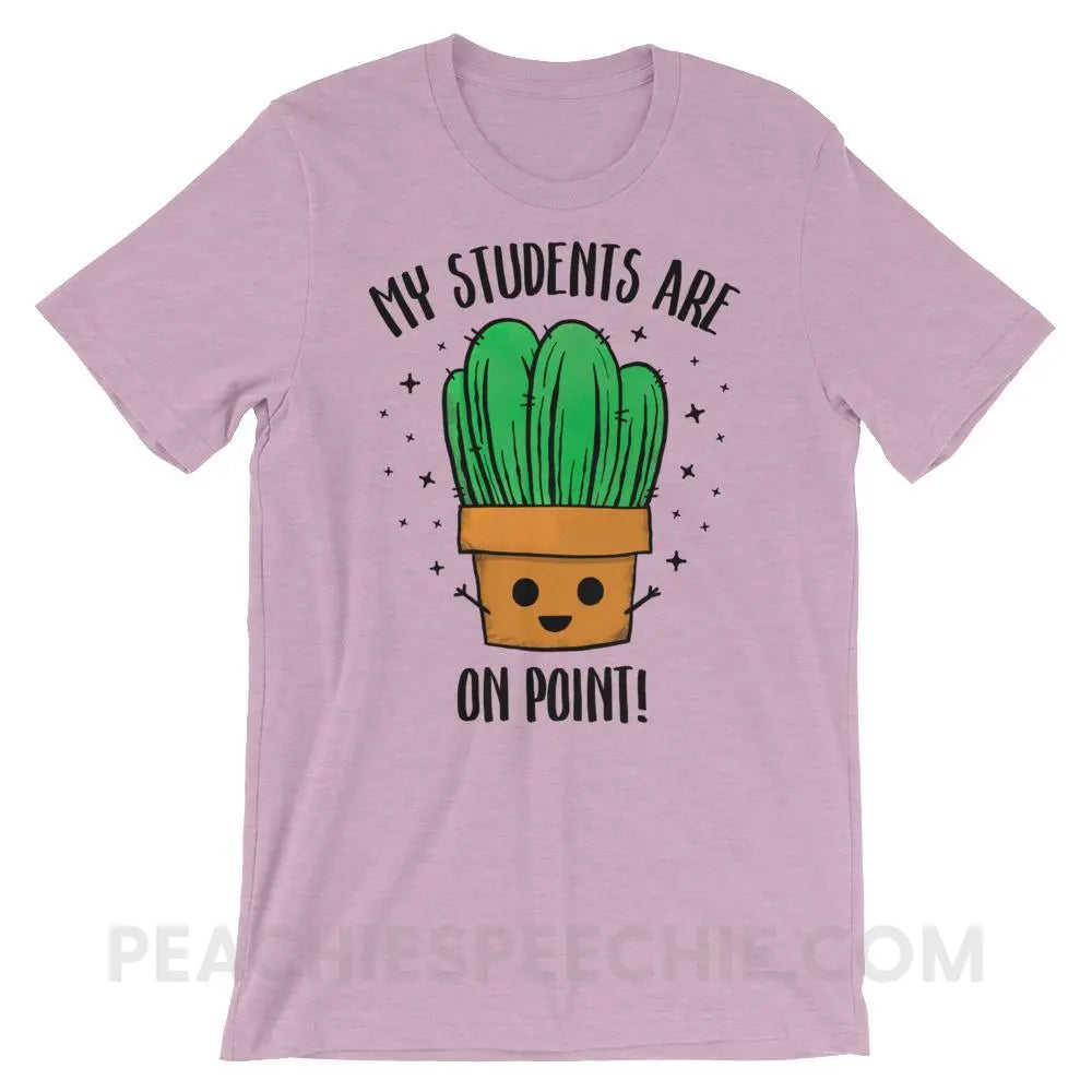 On Point Premium Soft Tee - Heather Prism Lilac / XS - T-Shirts & Tops peachiespeechie.com