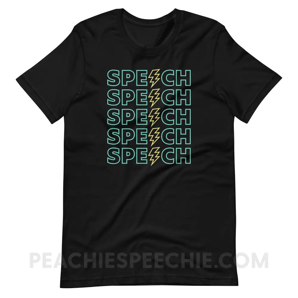 Power of Speech Premium Soft Tee - Black / XS - peachiespeechie.com