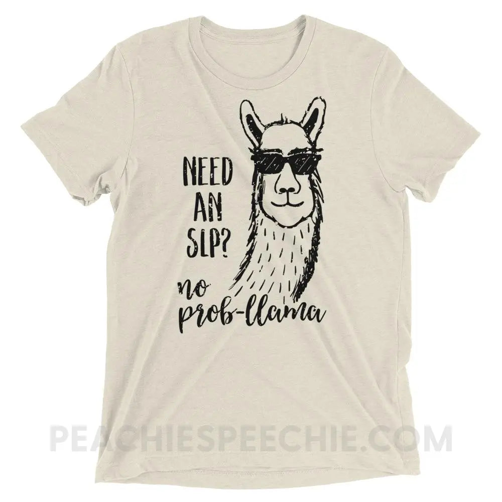 No Prob-llama! Tri-Blend Tee - Oatmeal Triblend / XS - T-Shirts & Tops peachiespeechie.com