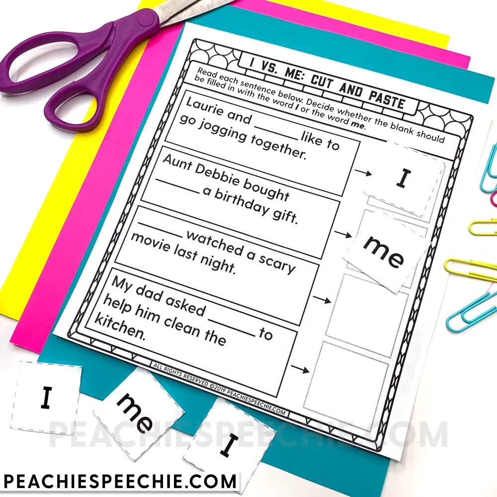 I Can Use Pronouns: No-Prep Workbook - Materials peachiespeechie.com