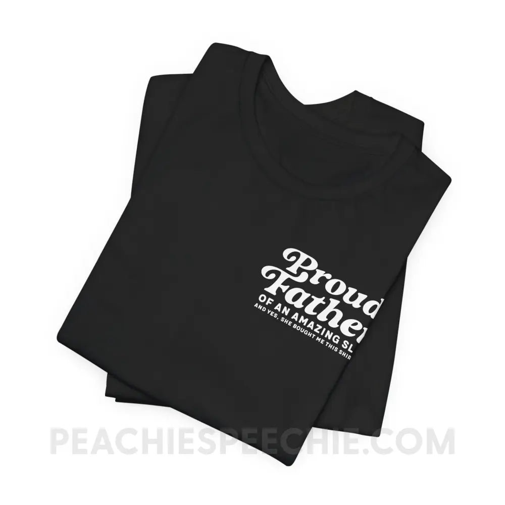 Proud Father of an Amazing SLP Premium Soft Tee - T-Shirt peachiespeechie.com