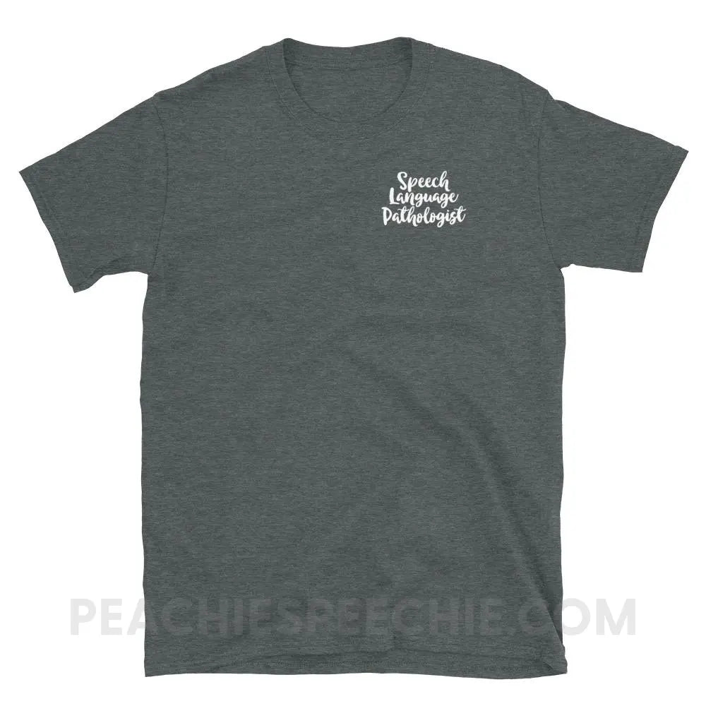Putting The Antics Back In Semantics Classic Tee - Dark Heather / S - T-Shirts & Tops peachiespeechie.com