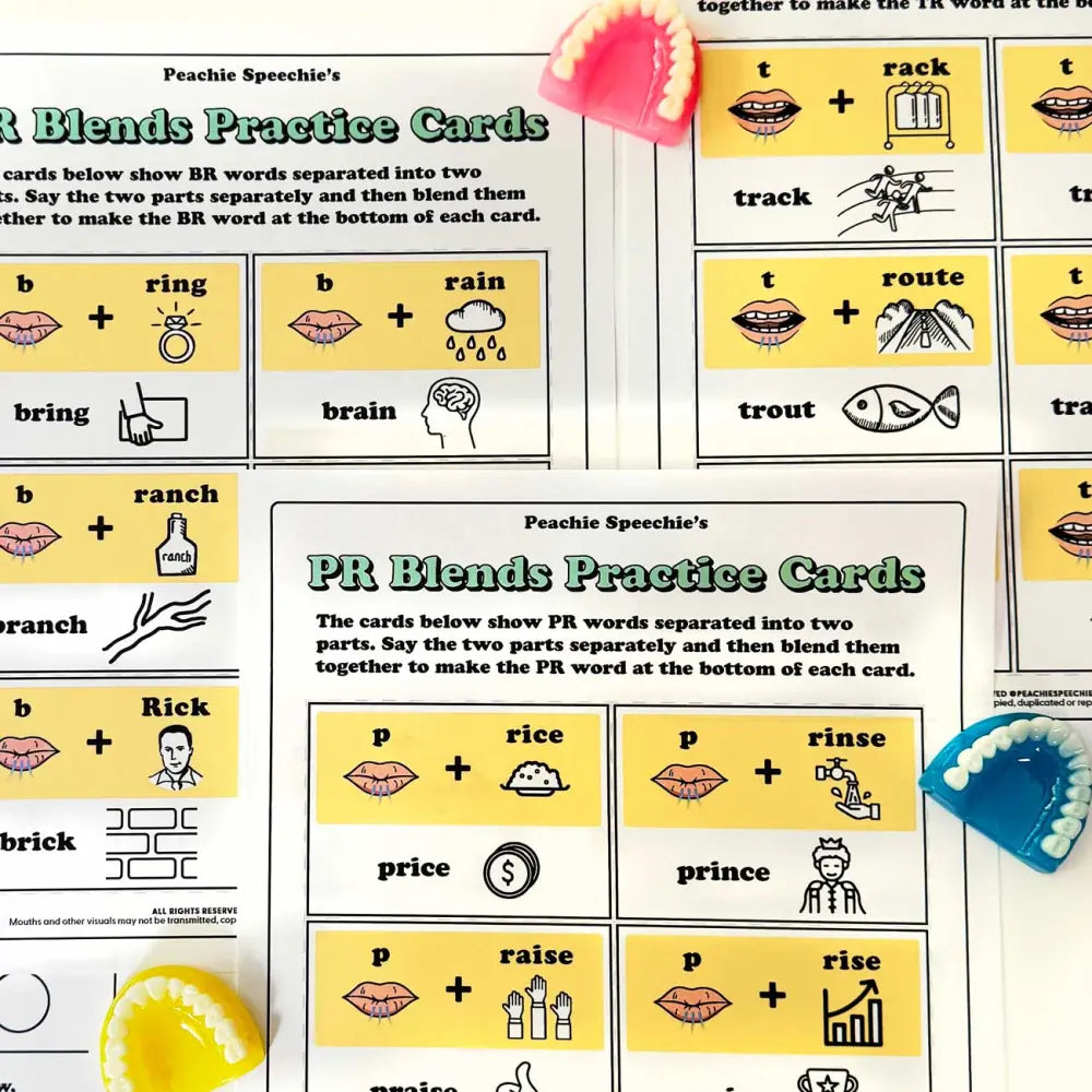 R-Blends Activities - Materials peachiespeechie.com