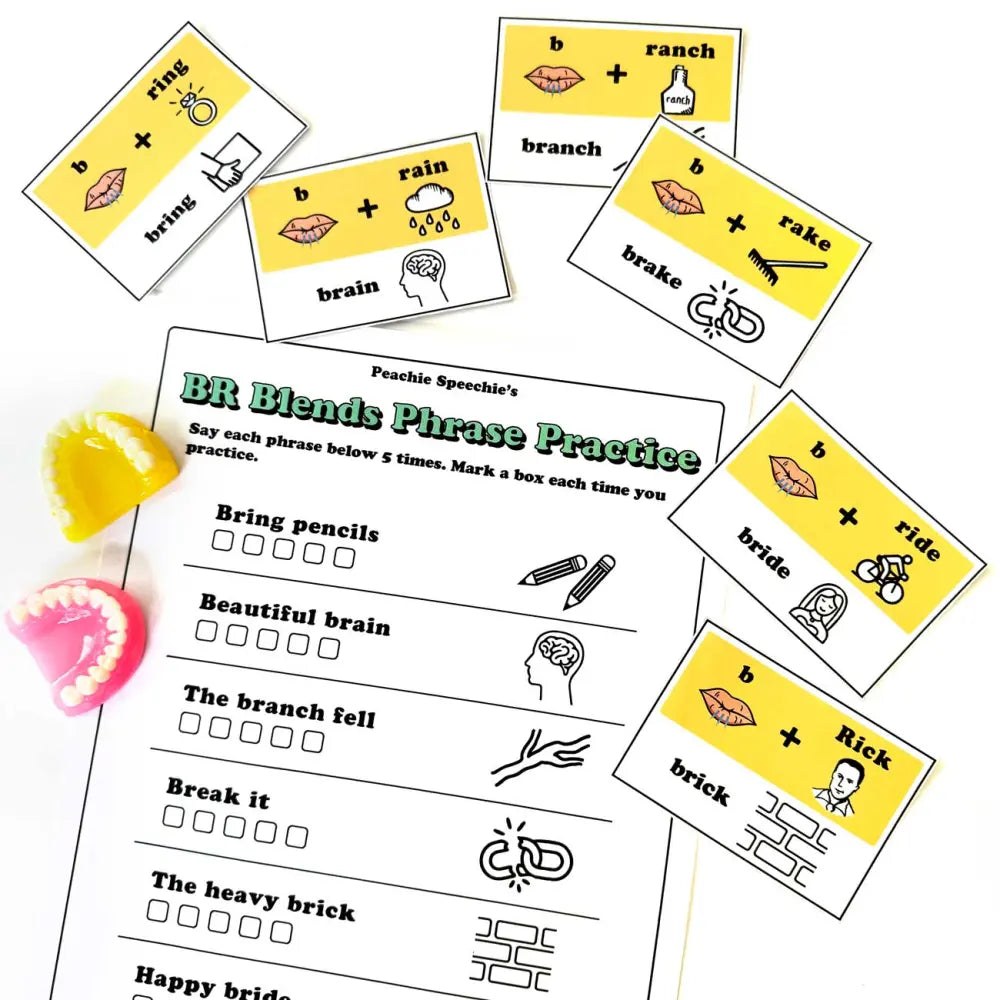 R-Blends Activities - Materials peachiespeechie.com