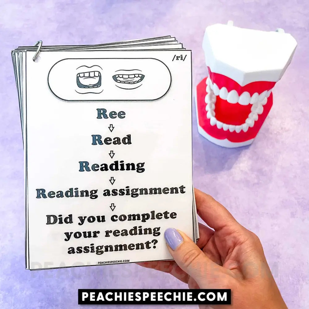 R Sound Chaining for Speech Therapy - Materials peachiespeechie.com