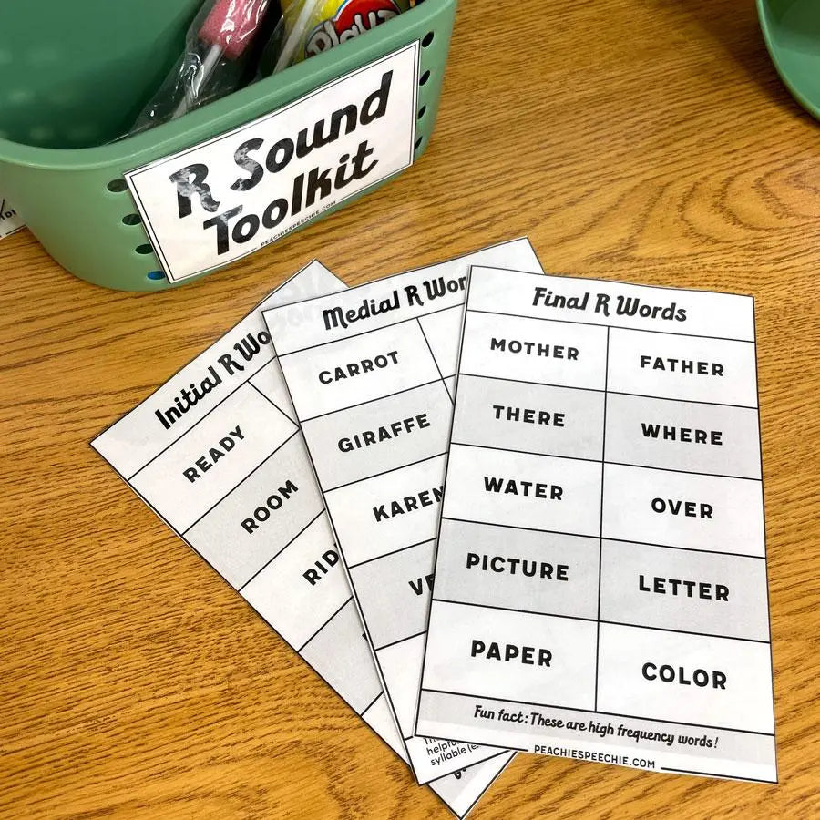 R Sound Toolkit for SLPs - Materials peachiespeechie.com