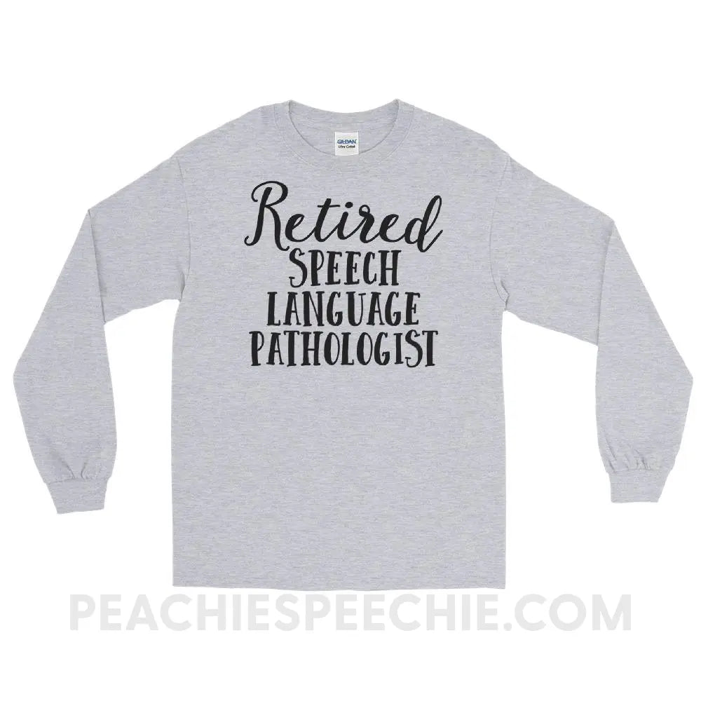 Retired SLP Long Sleeve Tee - Sport Grey / S - T-Shirts & Tops peachiespeechie.com