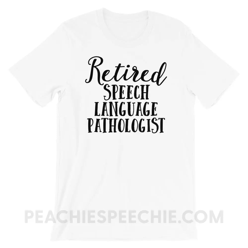 Retired SLP Premium Soft Tee - White / XS - T-Shirts & Tops peachiespeechie.com