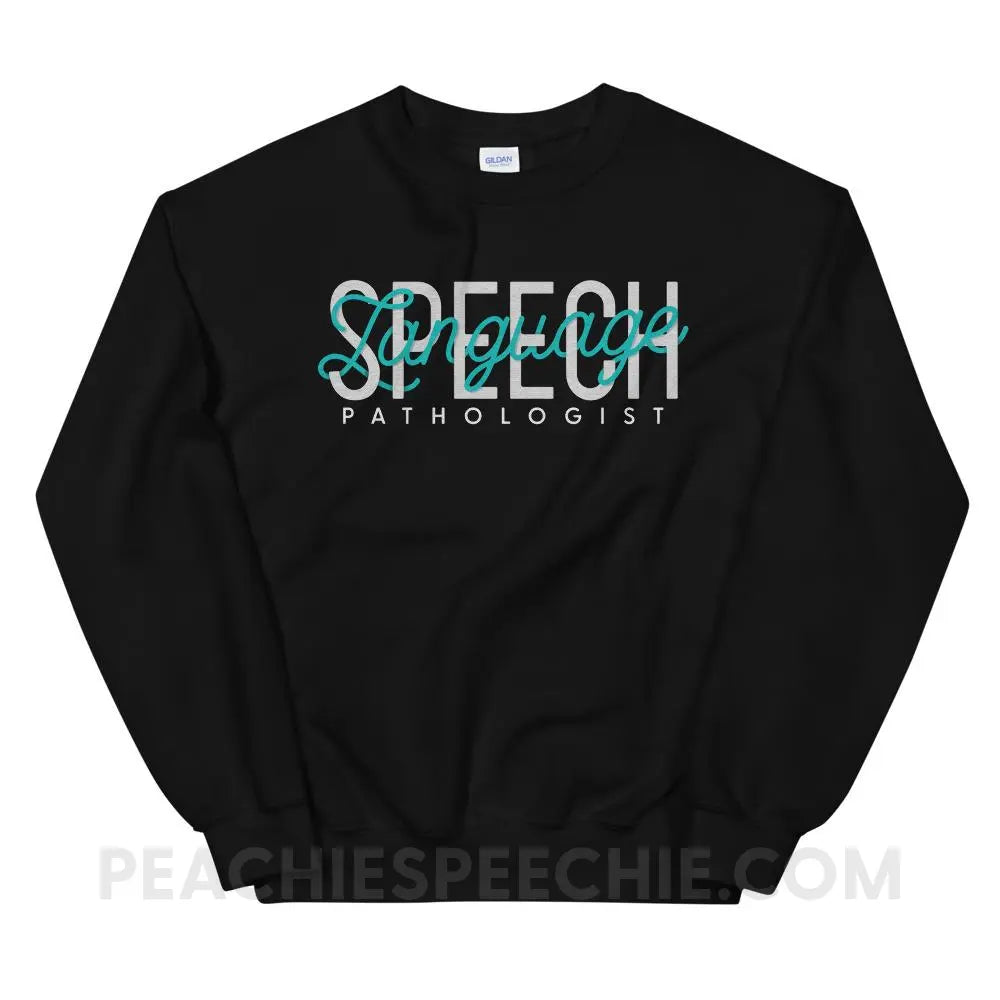 Retro Speech Language Pathologist Classic Sweatshirt - Black / S - Hoodies & Sweatshirts peachiespeechie.com