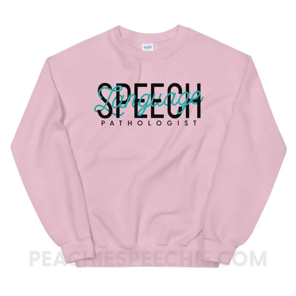 Retro Speech Language Pathologist Classic Sweatshirt - Light Pink / S - Hoodies & Sweatshirts peachiespeechie.com
