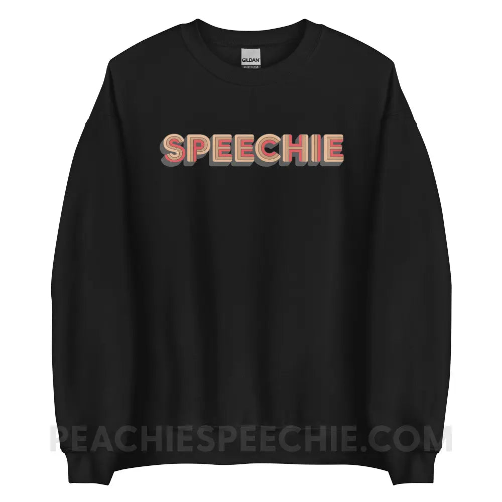 Retro Speechie Classic Sweatshirt - Black / S peachiespeechie.com