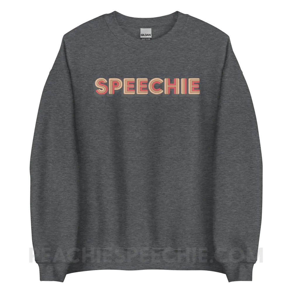 Retro Speechie Classic Sweatshirt - Dark Heather / S - peachiespeechie.com