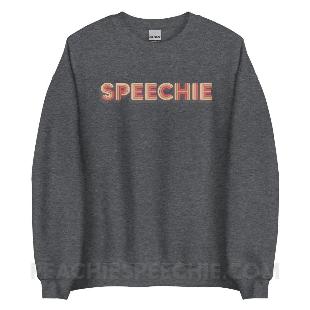 Retro Speechie Classic Sweatshirt - Dark Heather / S peachiespeechie.com