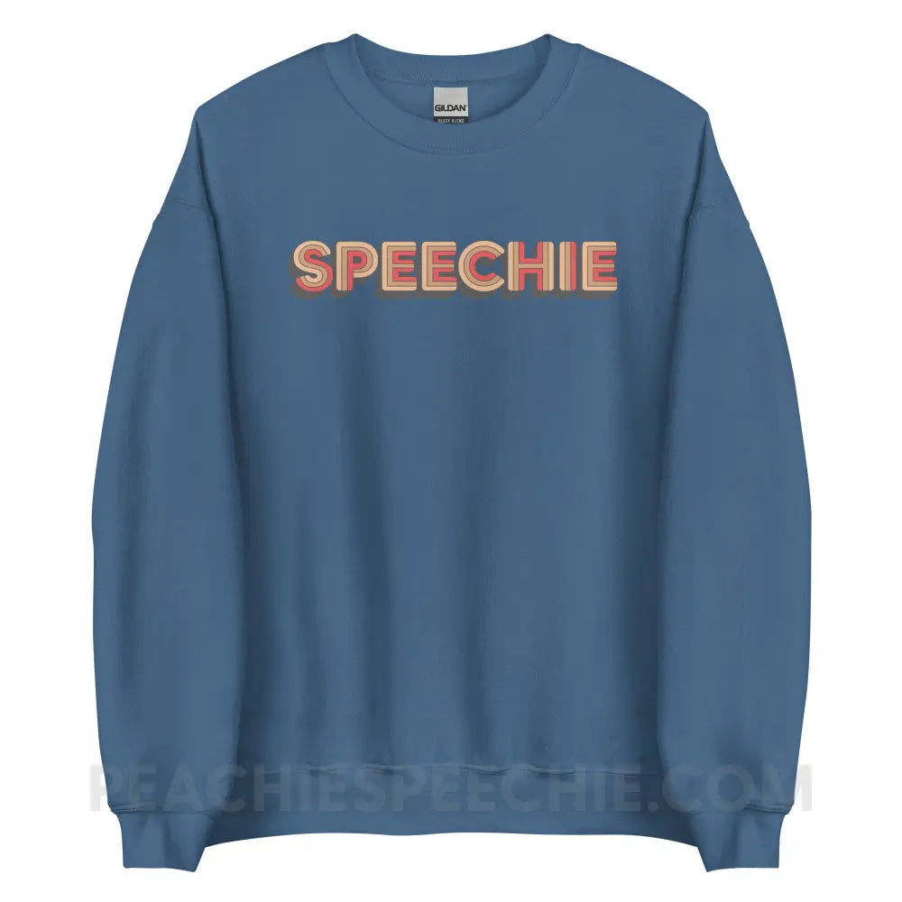 Retro Speechie Classic Sweatshirt - Indigo Blue / S - peachiespeechie.com