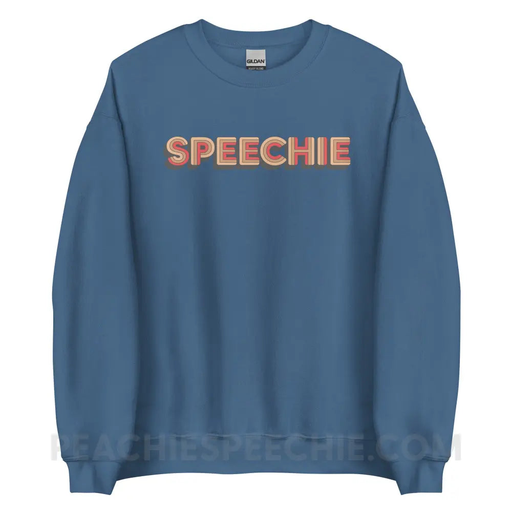 Retro Speechie Classic Sweatshirt - Indigo Blue / S peachiespeechie.com