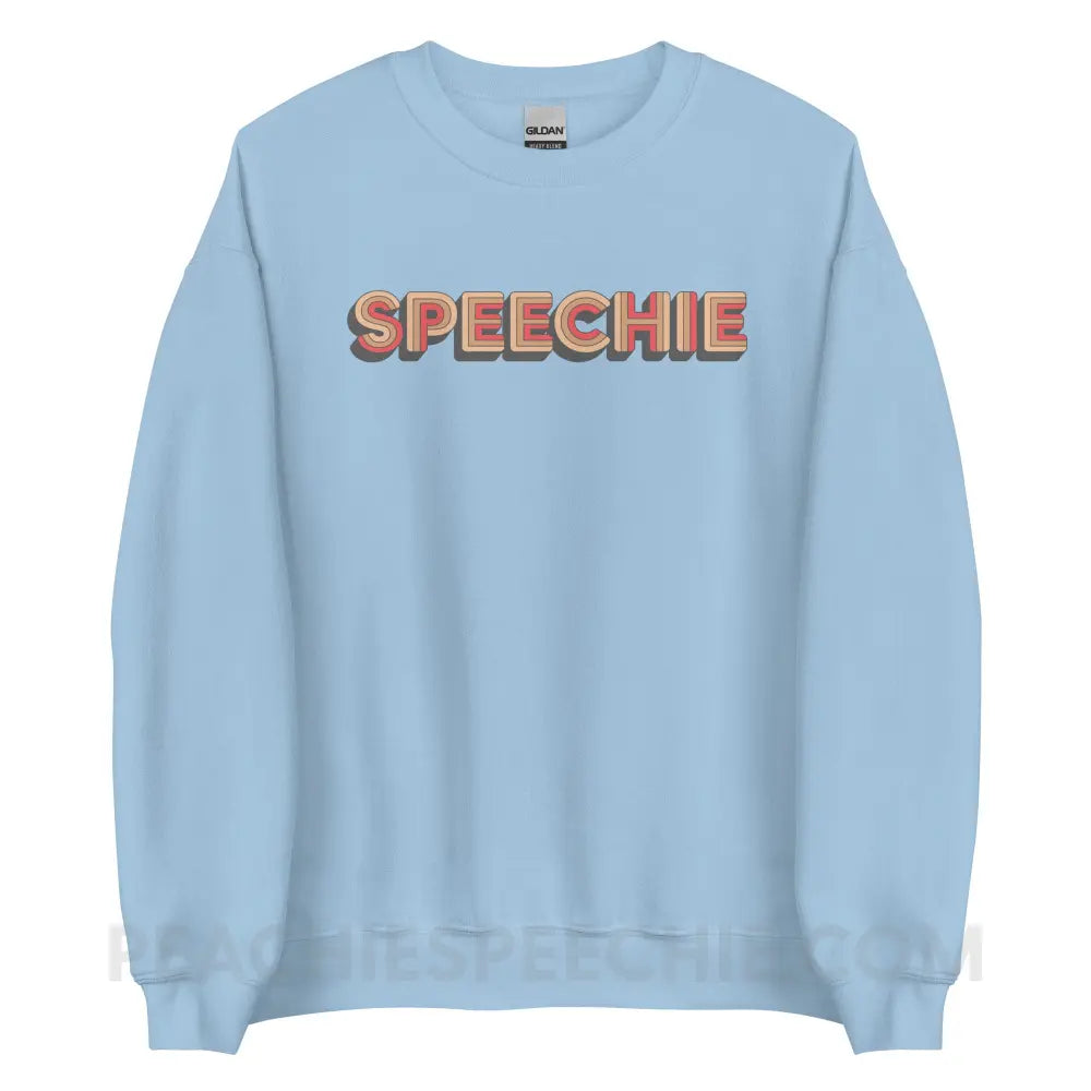 Retro Speechie Classic Sweatshirt - Light Blue / S peachiespeechie.com
