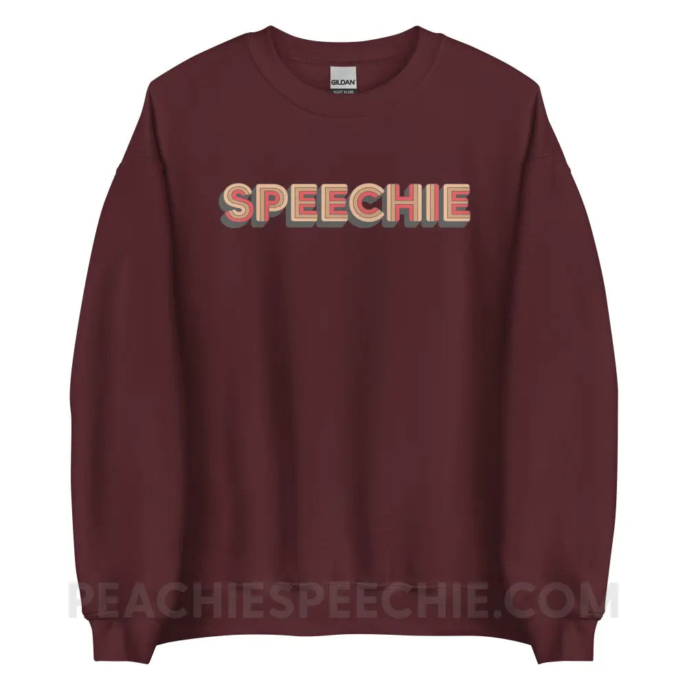 Retro Speechie Classic Sweatshirt - Maroon / S - peachiespeechie.com