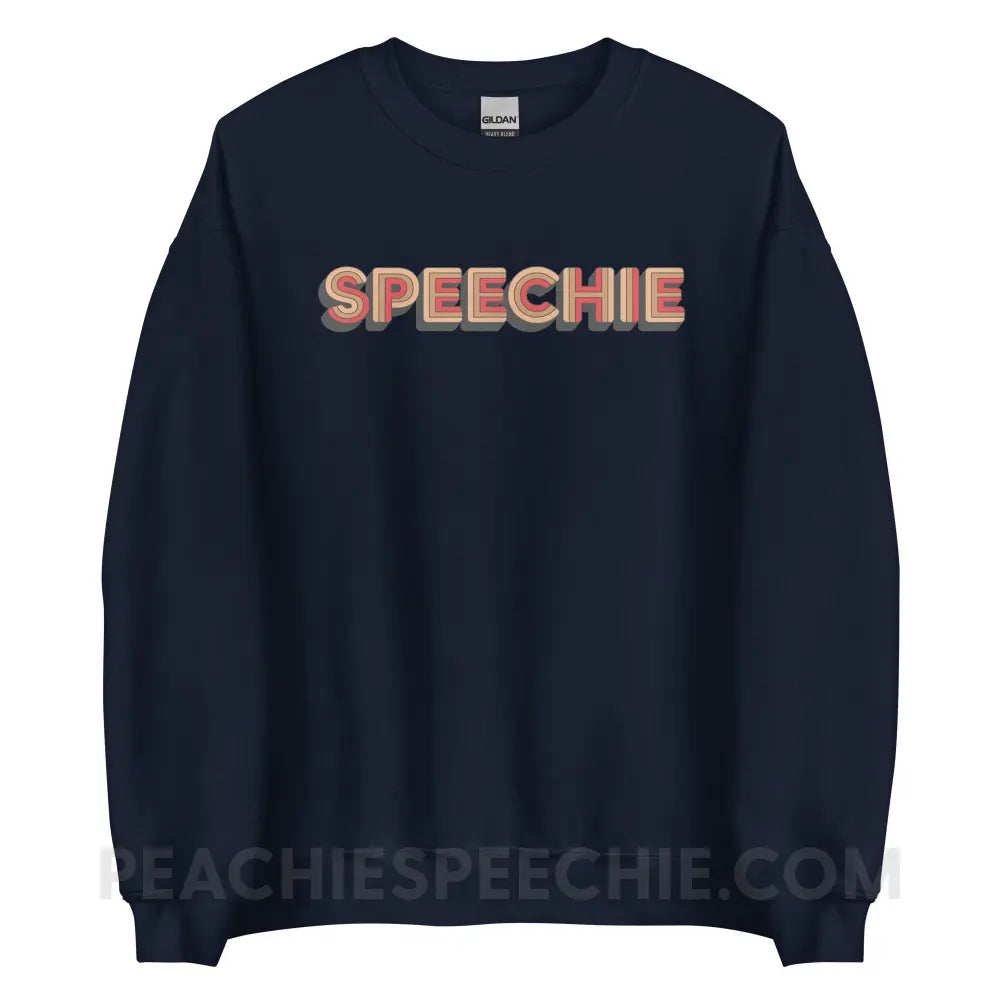 Retro Speechie Classic Sweatshirt - Navy / S - peachiespeechie.com