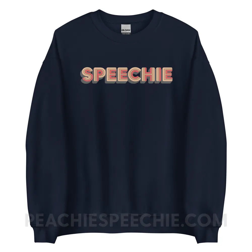 Retro Speechie Classic Sweatshirt - Navy / S peachiespeechie.com