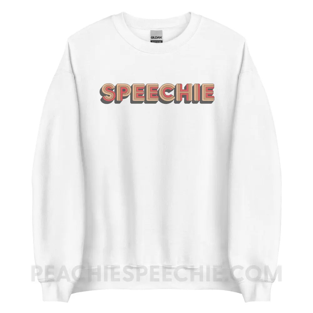 Retro Speechie Classic Sweatshirt - White / S peachiespeechie.com