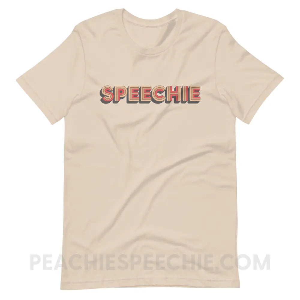 Retro Speechie Premium Soft Tee - Cream / XS - peachiespeechie.com