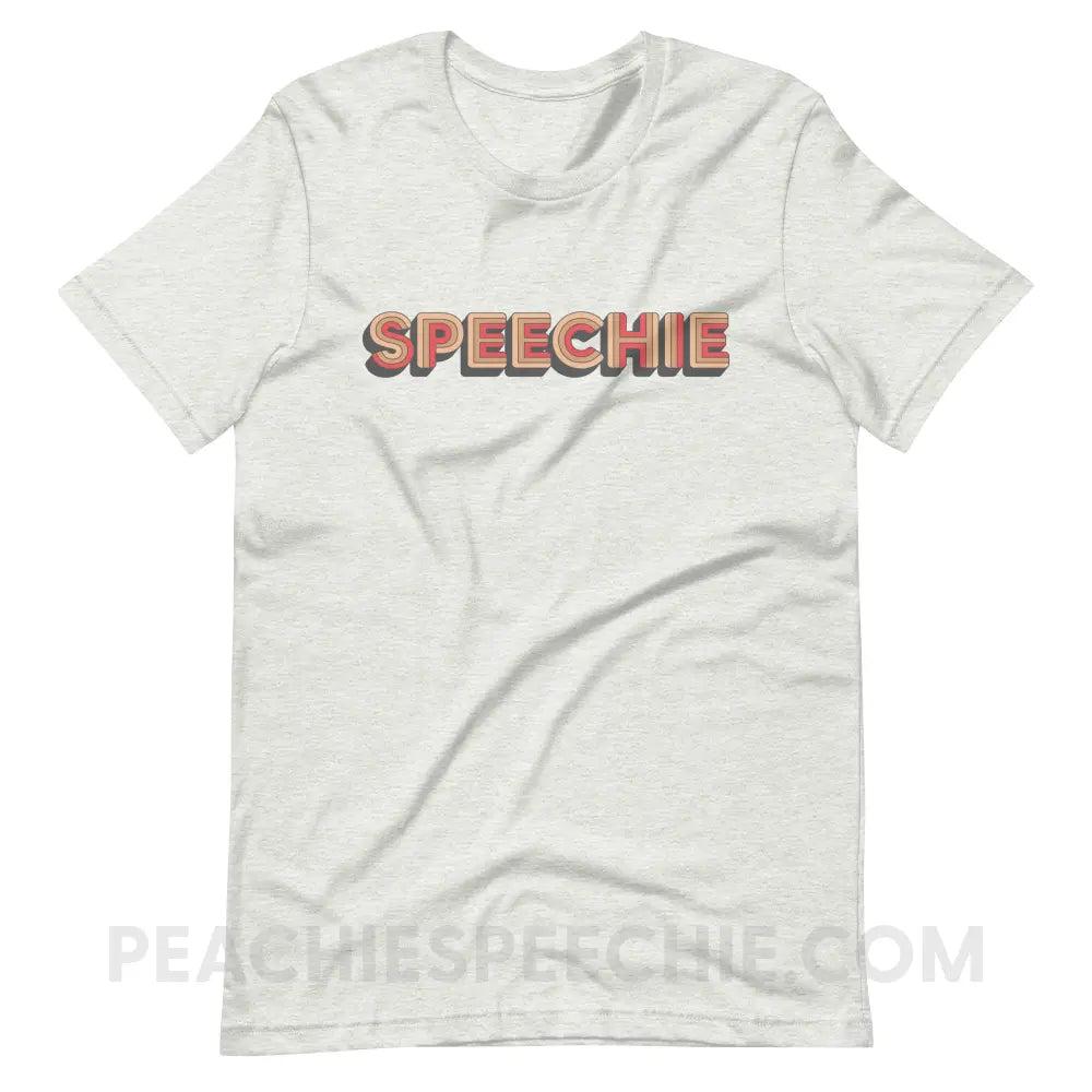 Retro Speechie Premium Soft Tee - Ash / S - peachiespeechie.com
