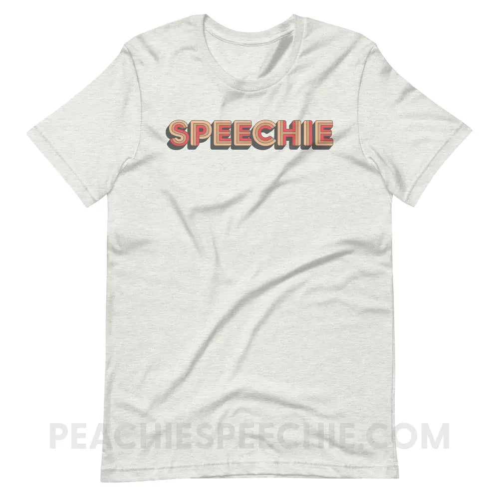 Retro Speechie Premium Soft Tee - Ash / S - T-Shirt peachiespeechie.com