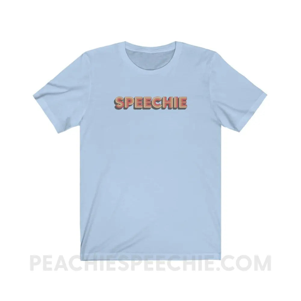 Retro Speechie Premium Soft Tee - Baby Blue / XS - T-Shirt peachiespeechie.com