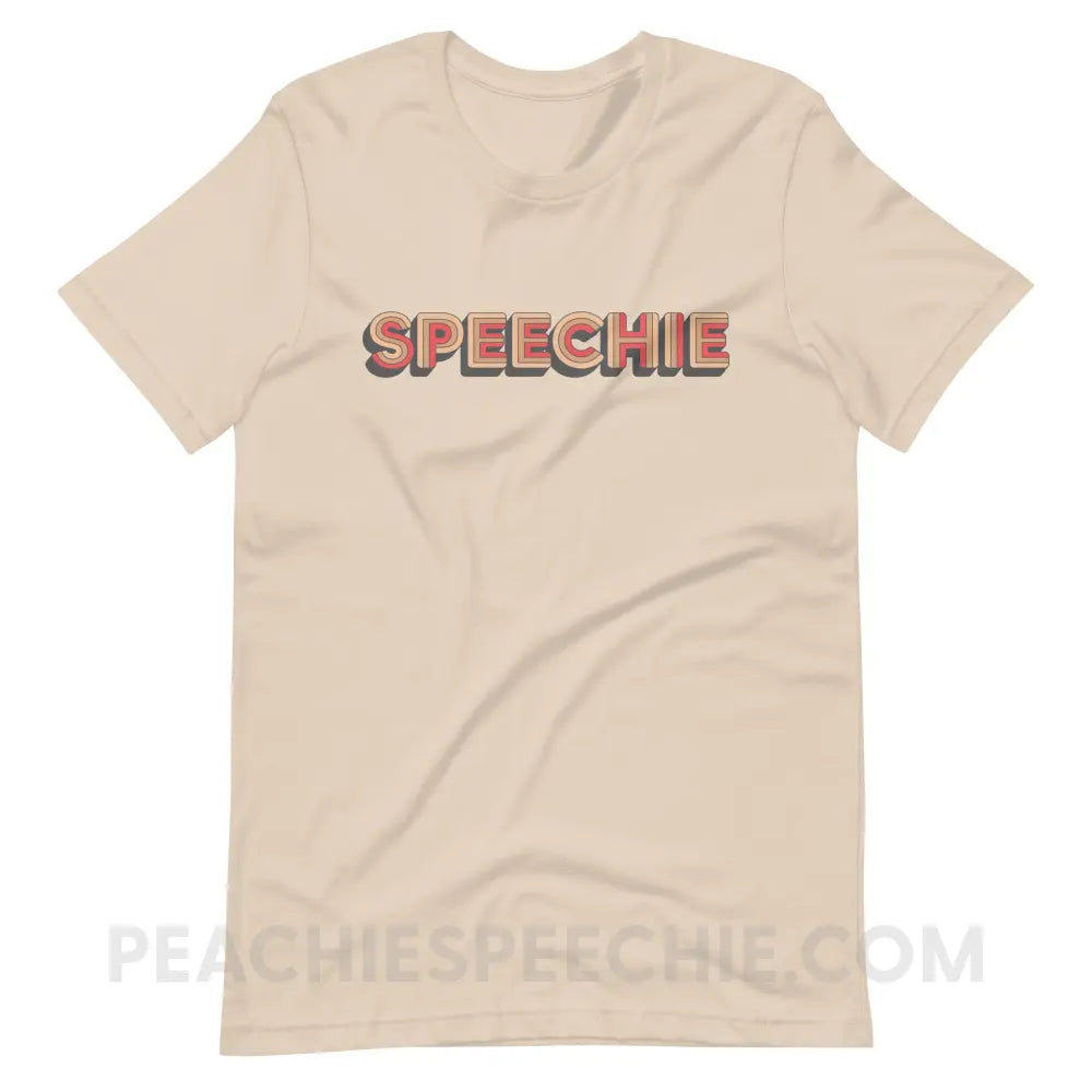 Retro Speechie Premium Soft Tee - Cream / XS - peachiespeechie.com