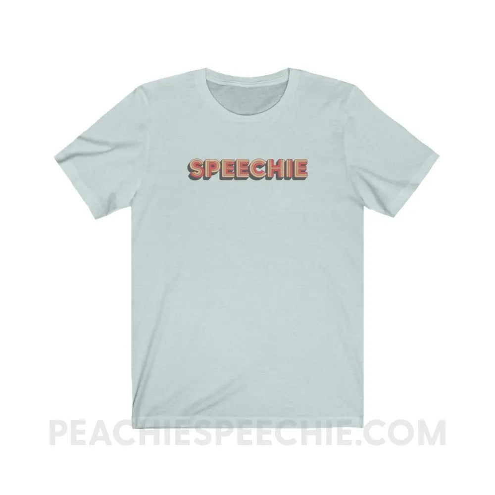 Retro Speechie Premium Soft Tee - Heather Ice Blue / XS - T-Shirt peachiespeechie.com