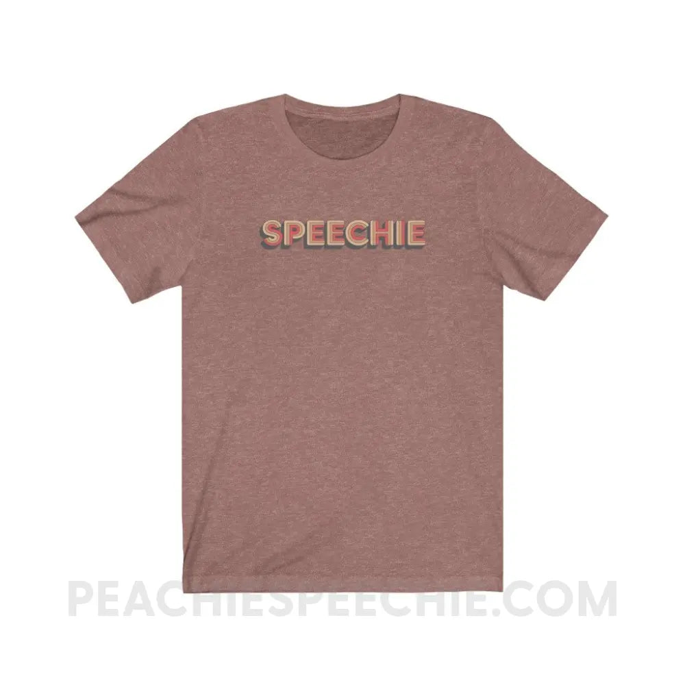 Retro Speechie Premium Soft Tee - Heather Mauve / XS - T-Shirt peachiespeechie.com
