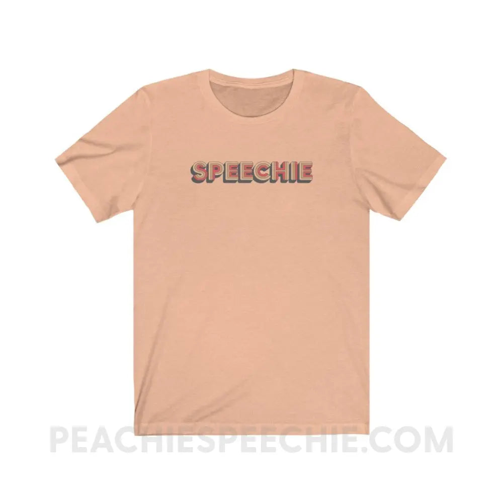 Retro Speechie Premium Soft Tee - Heather Peach / XS - T-Shirt peachiespeechie.com