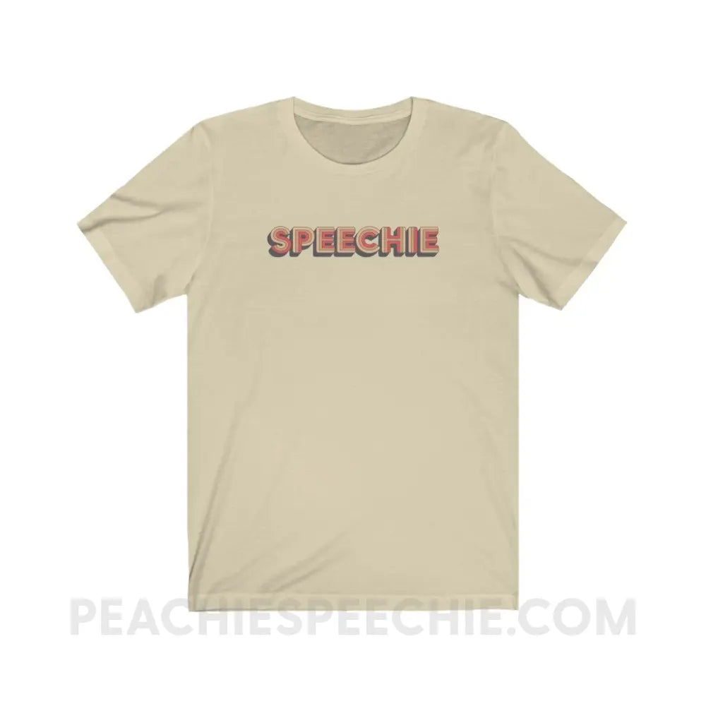 Retro Speechie Premium Soft Tee - Natural / XS - T-Shirt peachiespeechie.com